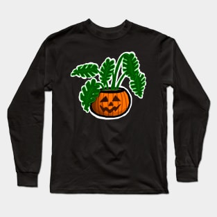 Monstera Mash Pumpkin Long Sleeve T-Shirt